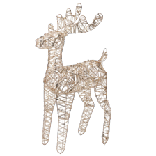 Rendier met LED champagne kleur